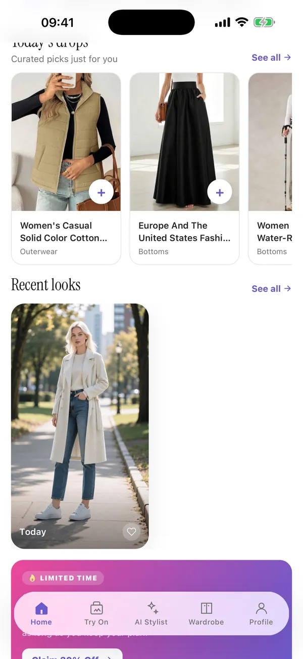 Today's drops with outerwear and skirts, above recent looks